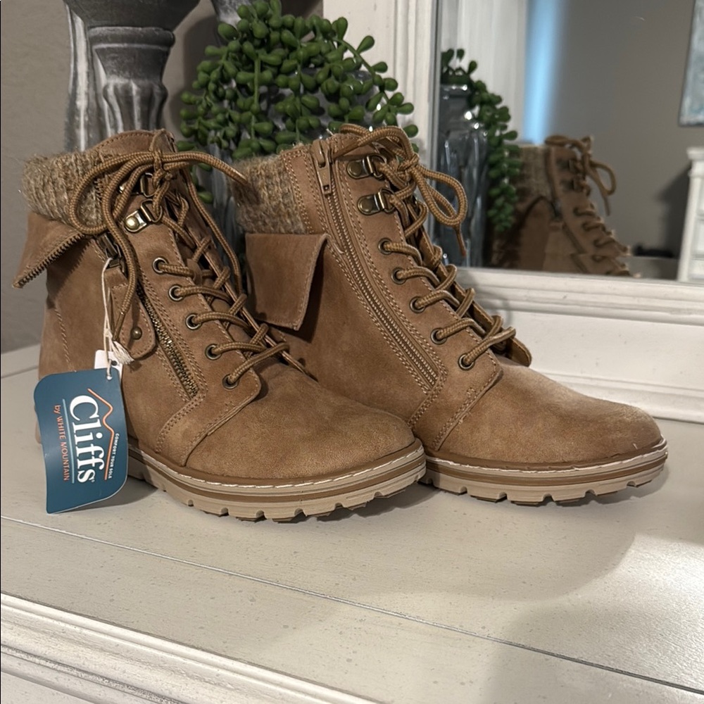Women's Tan Ankle Boots Cliffs